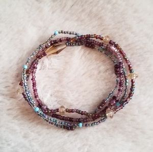 Delicate stacked hand crafted bracelet set